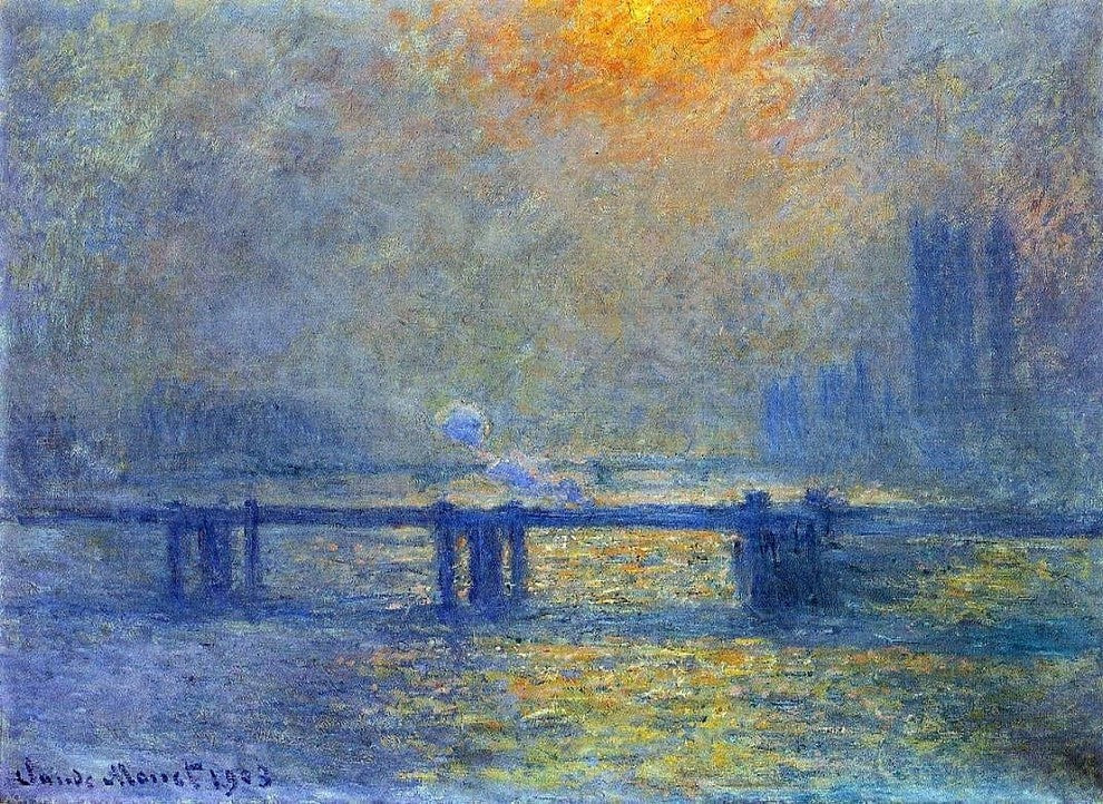 Claude Oscar Monet Charing Cross Bridge- The Thames Wall Decal