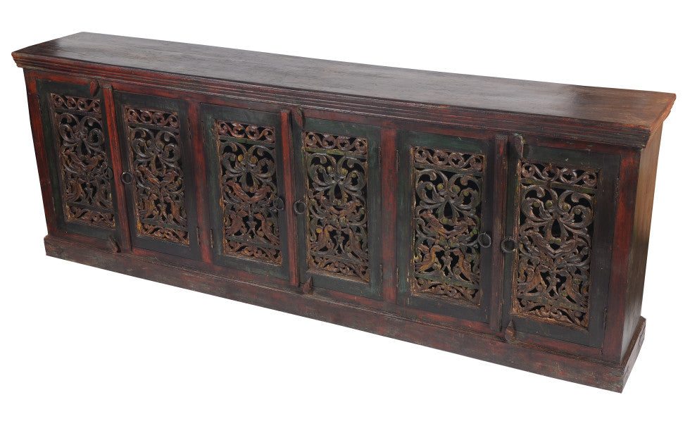 Historic 6 Carved Doors Buffet