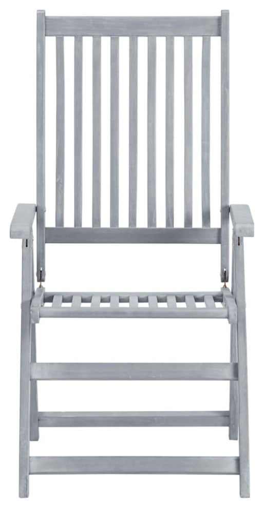 Vidaxl Garden Reclining Chairs, Set of 6, With Cushions Solid Acacia Wood