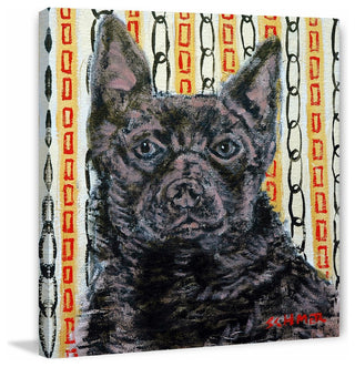 "Australian Kelpie" Painting Print on Wrapped Canvas, 24"x24"