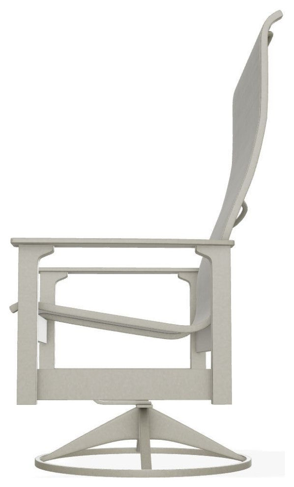 Leeward Sling Outdoor Swivel Rocker, Deacon/Storm