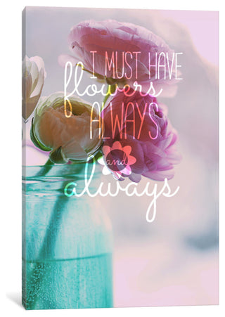 "Always Flowers" by 5by5collective, 18x12x1.5