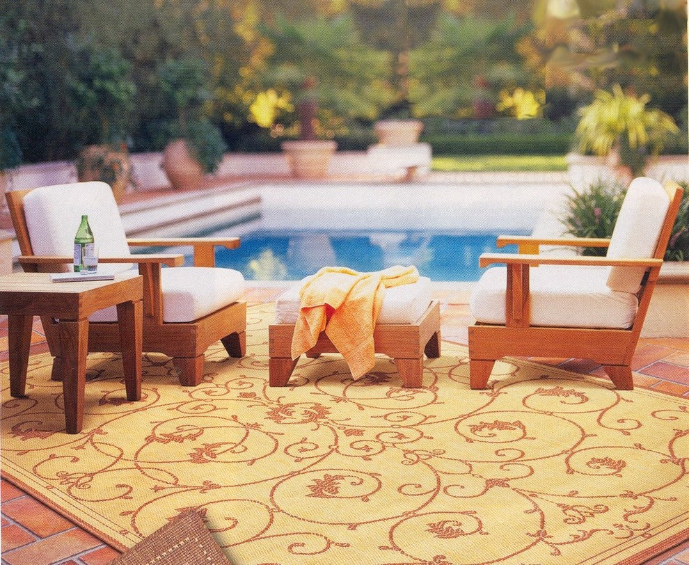 6-Piece Caranas Outdoor Teak Sofa Set With Sunbrella Cushions Canvas Teak, Spectrum Graphite