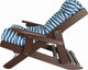 Folding and Reclining Siesta Chair, Poly Lumber, Tudor Brown, Shore Regatta