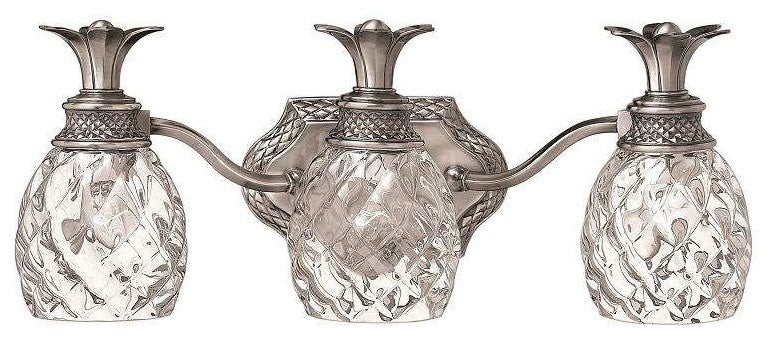 Bath Plantation 3-Light, Polished Antique Nickel