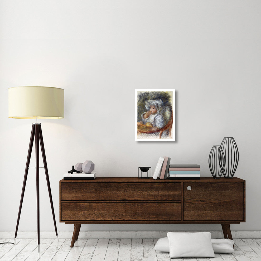 "Jean Renoir in a Chair - The Child with a Biscuit" Paper Art, 18"x24"