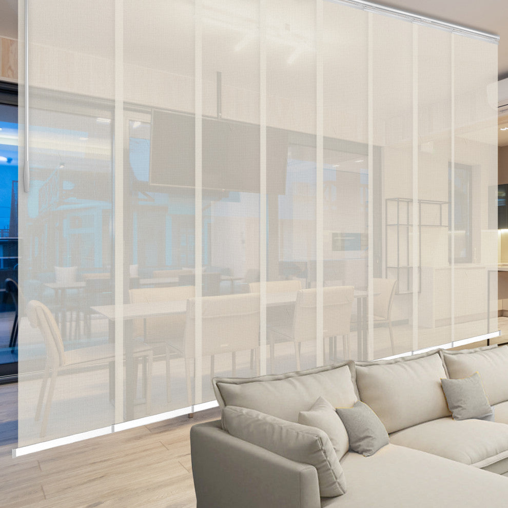 Elza 8-Panel Track Extendable Vertical Blinds 130-175"W