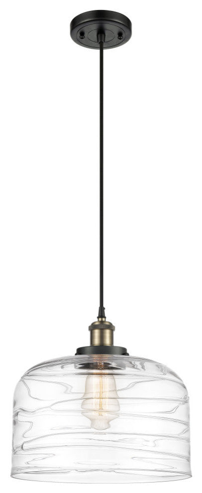 Innovations 916-1P-BAB-G713-L X-1 Light Pendant, Black Antique Brass