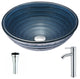 ANZZI Tempo Series Deco-Glass Vessel Sink with Fann Faucet
