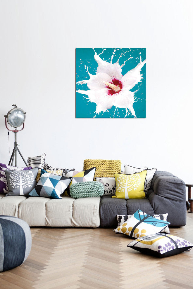 "Flower Burst" Tempered Glass Wall Art
