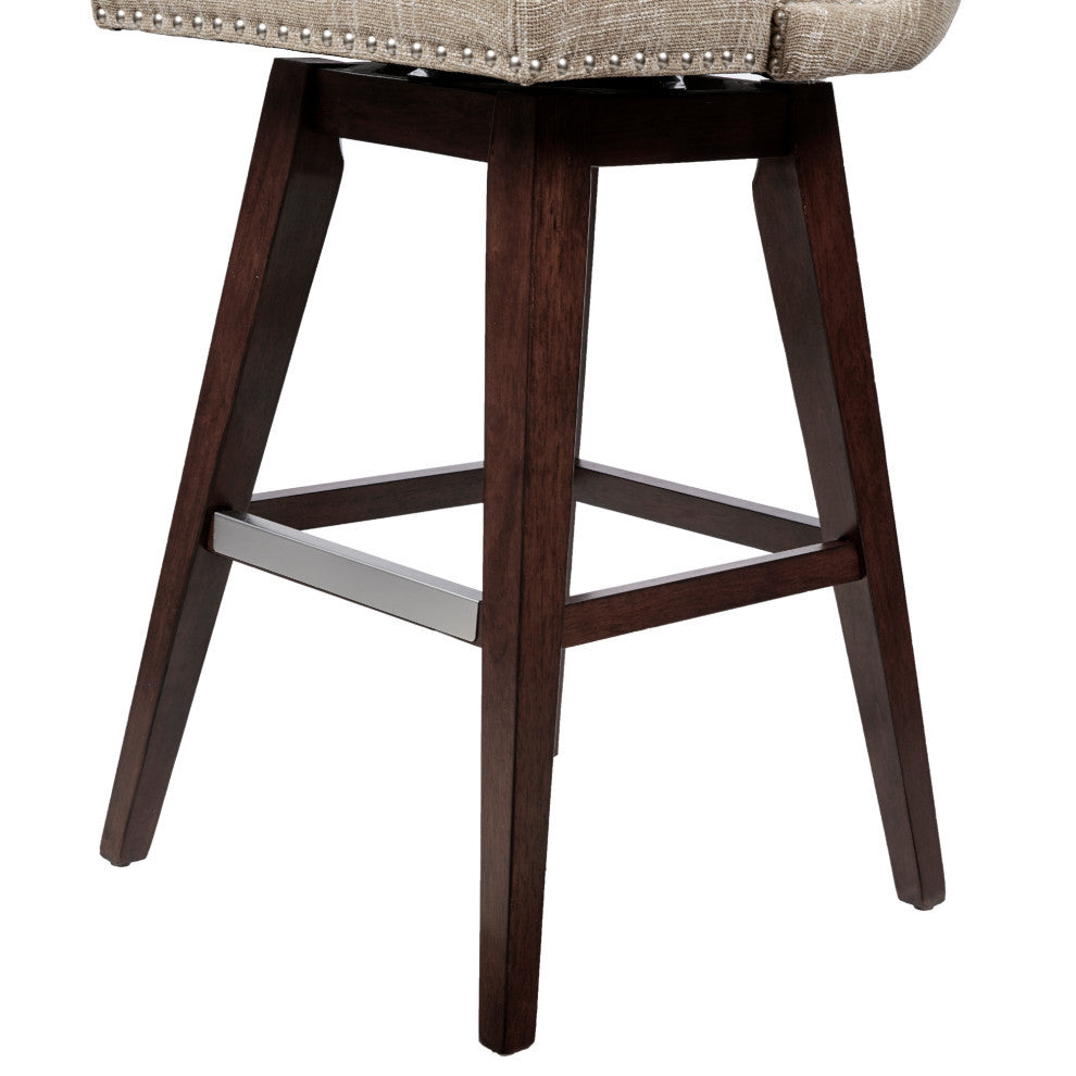 Hancock Wingback 30" Bar Stool, Light Brown