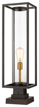 Zlite 584PHBS-SQPM-DBZ 1-Light Outdoor Pier Mounted Fixture, Clear