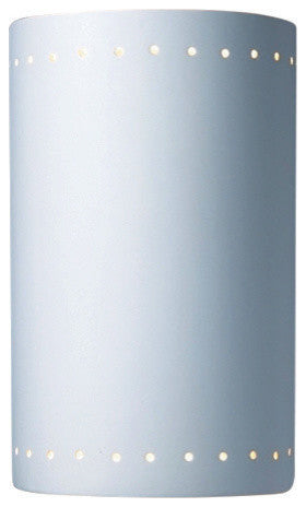 Ambiance Large Cylinder, Outdoor Closed Top/Bottom Sconce, Bisque, E26