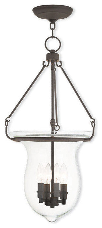 Livex 50298-07 4-Light Bronze Pendant, Bronze