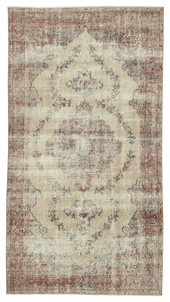 Rug N Carpet - Handmade Oriental 4' 0" x 7' 3" Faded Small Area Rug