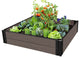 Weathered Wood Raised Garden Bed 4' x 4' x 11ï¿½ ï¿½ 1ï¿½ profile