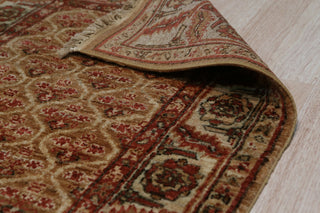 Brown Traditional Floral Heriz Weave Area Rug
