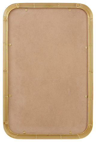 Madison Park Aurelia Rounded Rectangle Fluted Wall Mirror, Gold