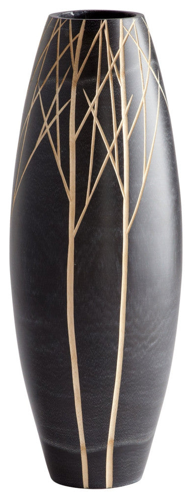 Onyx Winter Vase, Black, Large