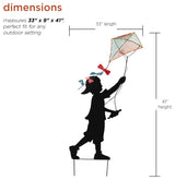 Alpine Solar Boy Silhouette Flying Kite Decor, 41"