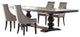 Phelps 5-piece Rectangular Dining Table Set Distressed Noir