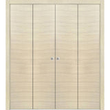 Sliding Double Bi-fold Doors 72 x 84 | Planum 0010 Natural Veneer