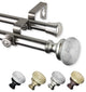Creola 13/16" Double Curtain Rod Satin Nickel