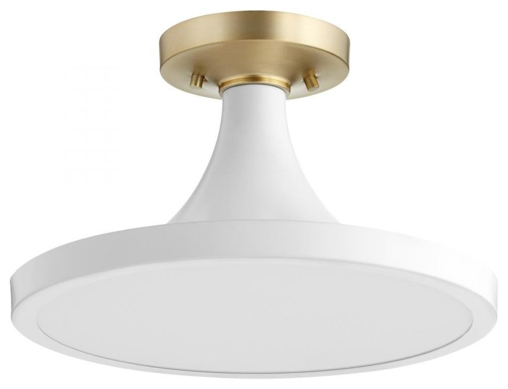 Quorum 3001-15-8 One Light Ceiling Mount, Studio White Finish