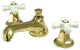 Kingston Brass Widespread Bathroom Faucet With Brass Pop-Up, Polished Brass