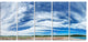 Awesome Pacific Ocean, Landscape Canvas Art Print, 60"x28", 5 Panels