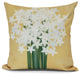 Paperwhites, Floral Print Pillow, Gold, 16" x 16"