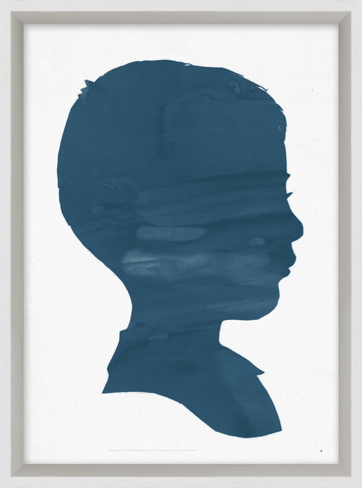 Variations In Blue Silhouette 13, Giclee Reproduction Artwork