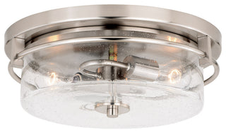 Vaxcel, Addison 2-Light Satin Nickel Flush Mount Ceiling Light