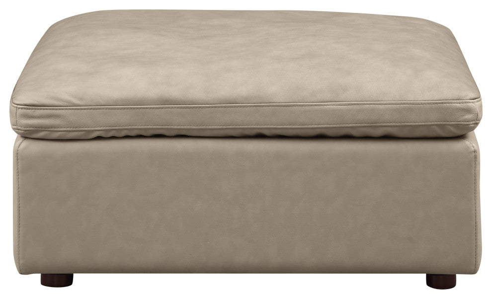 Dante Ottoman Upholstered, Top Grain Italian Leather
