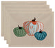 Pumpkin Spice Geometric Print Placemat, Set of 4, Cream