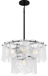 Cassidy Five Light Pendant in Matte Black