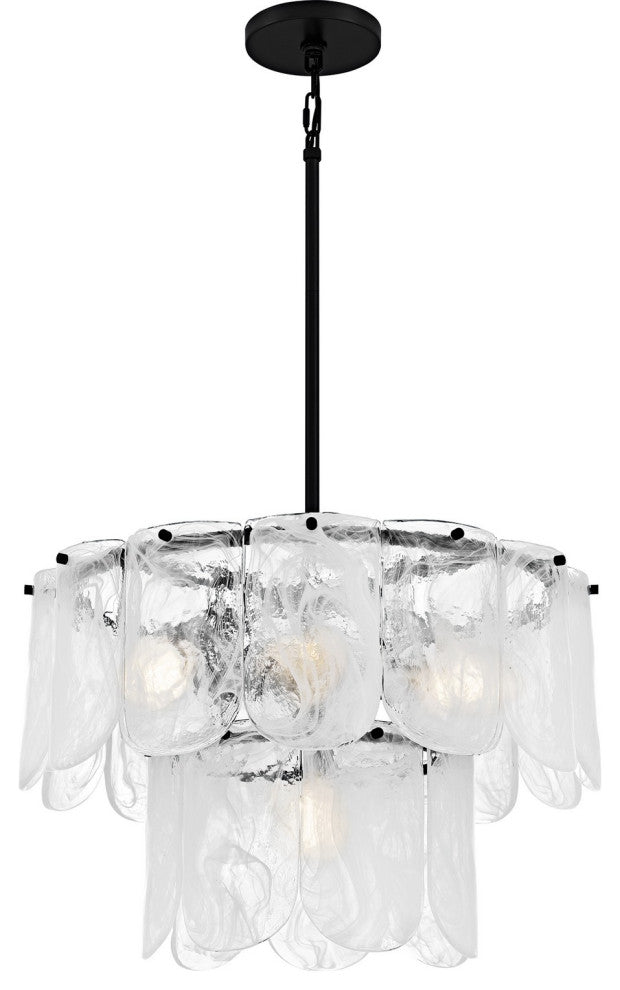 Cassidy Five Light Pendant in Matte Black