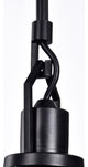 1-Light Matte Black 12 in. Pendant With Clear Cone Glass Shade
