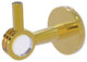Clearview Robe Hook with Dotted Accents, Polished Brass
