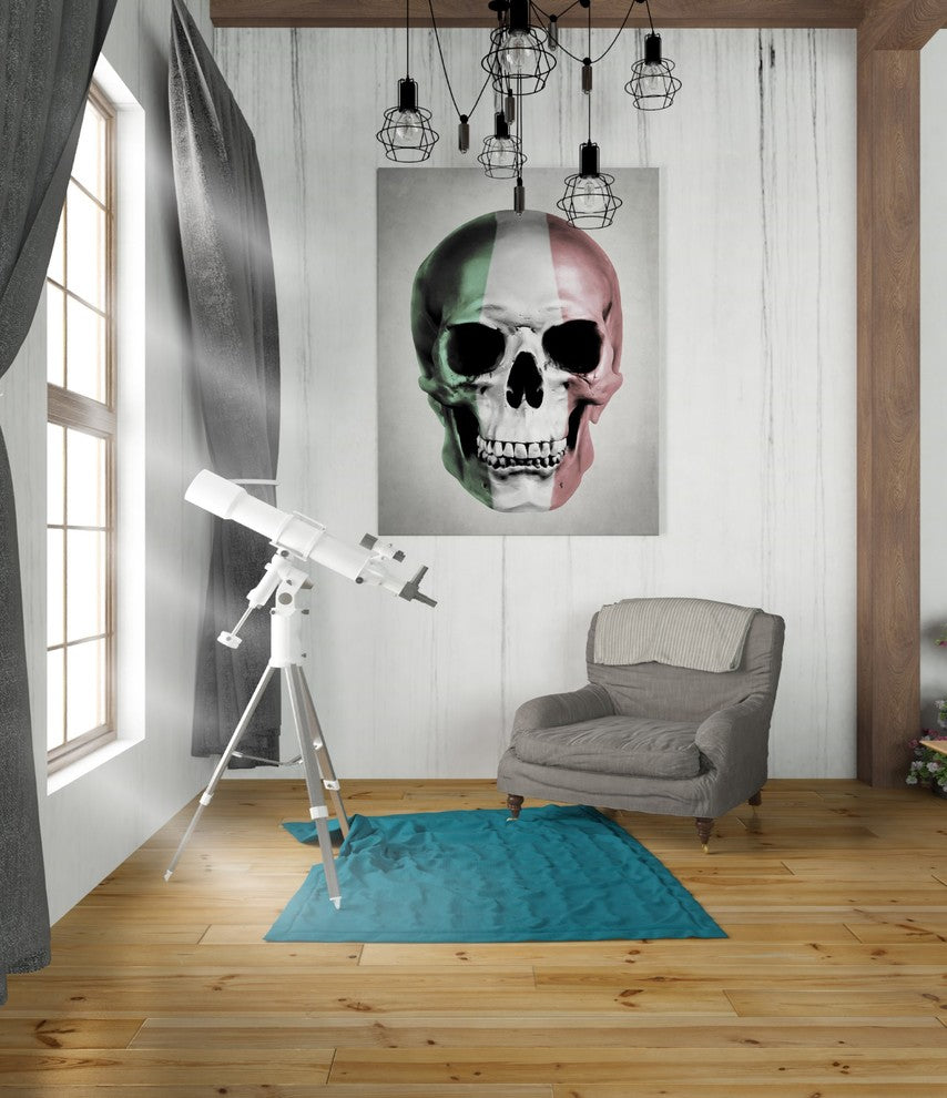 Cortesi Home "Italian Skull Gray" by Nicklas Gustafsson, Giclee Canvas, 26"x34"