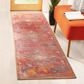 VER04 Vera Red Power Loomed Indoor Area Rug, Red, 2'6" X 9'