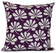 20x20", Floral Outdoor Pillow, Purple