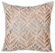 Ivory Decorative Euro shams 26"x26" Silk, Ageing Copper Foil