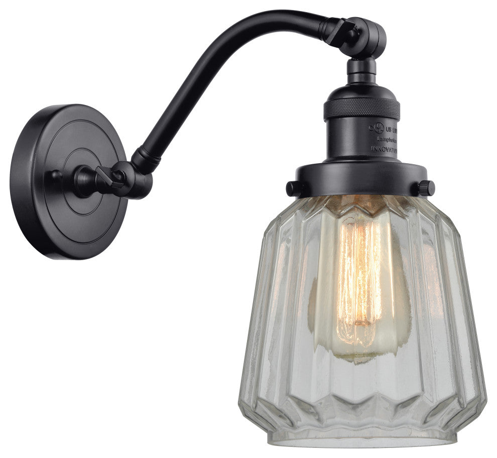 INNOVATIONS LIGHTING 515-1W-BK-G142 Chatham 1 Light Sconce