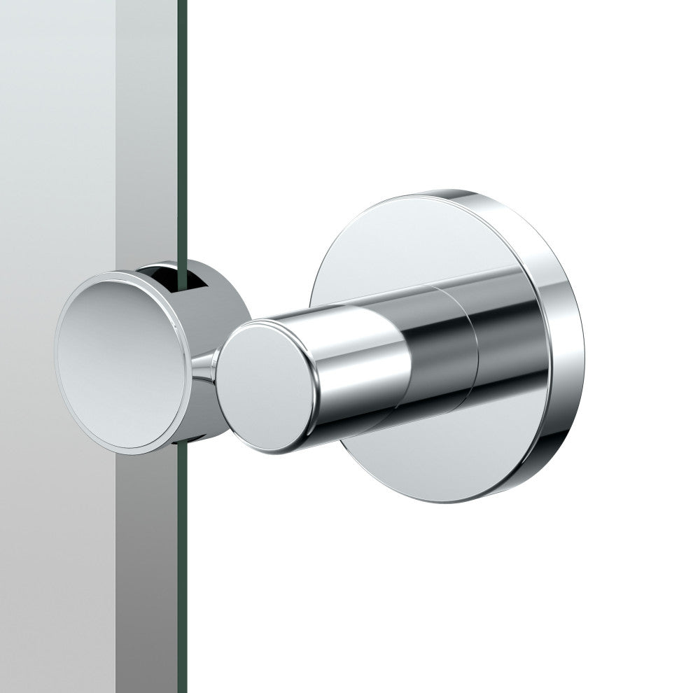 Reveal Frameless Rectangle Mirror, Chrome, 24"