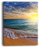 "Layers of Colors On Sunrise Beach" Seashore Canvas Wall Art, 12"x20"