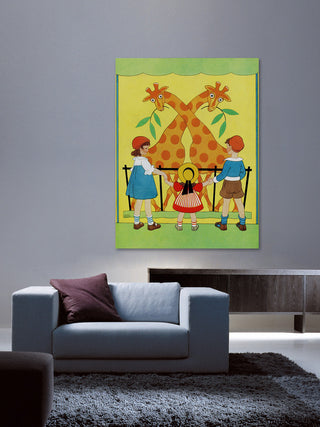 "Giraffes" Painting Print on Canvas by Curtis