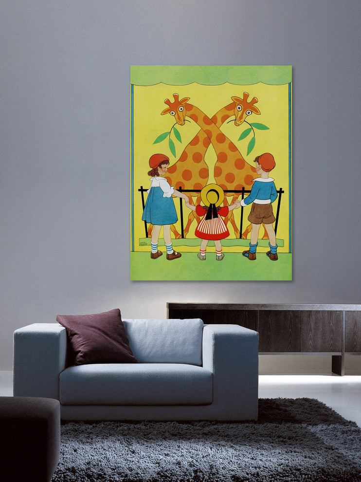 "Giraffes" Painting Print on Canvas by Curtis