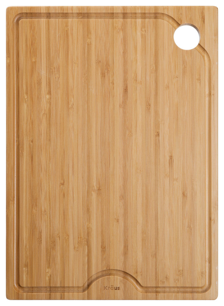 16.75" x 12" Solid Bamboo Cutting Board for Kitchen Workstation