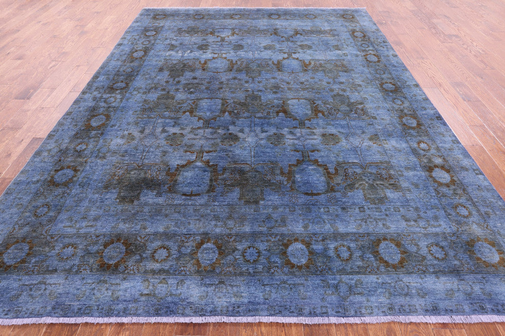 8' 10" X 11' 8" Overdyed Full Pile Hand-Knotted Wool Rug - WR1422